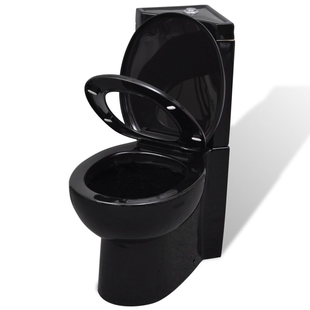 Keramisch Toilet voor in de hoek zwart - Griffin Retail