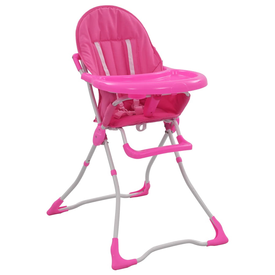 Kinderstoel hoog roze en wit - Griffin Retail