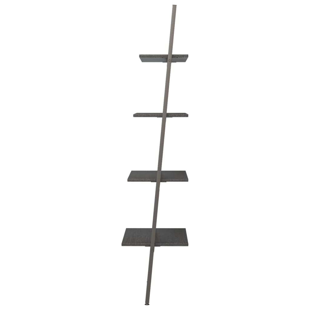 Ladderrek met 4 schappen 64x34x150,5 cm zwart - Griffin Retail
