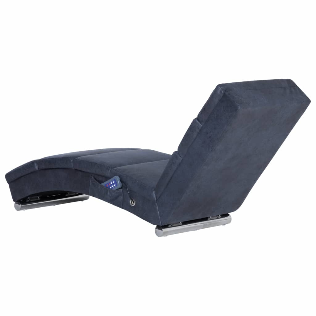 Massage chaise longue kunstsuède grijs - Griffin Retail