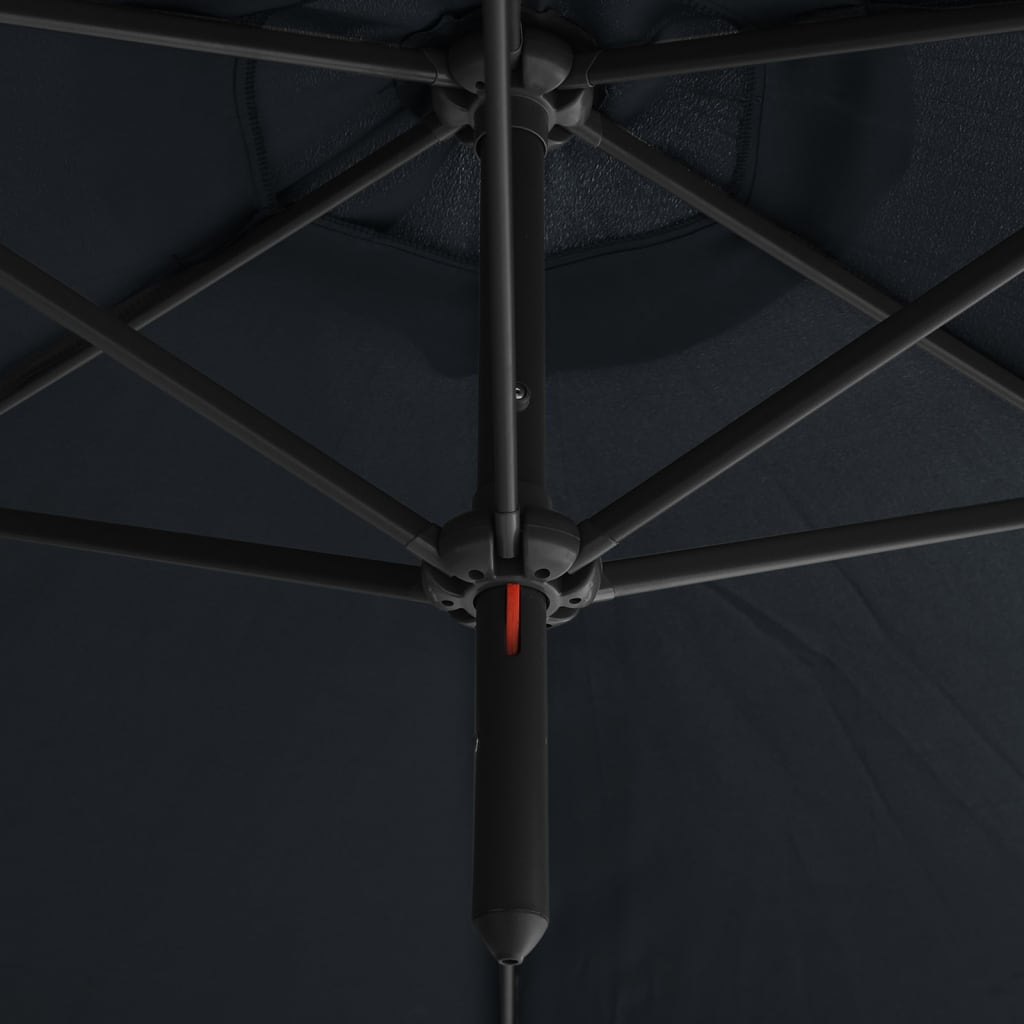 Parasol dubbel met stalen paal 600 cm antracietkleurig - Griffin Retail