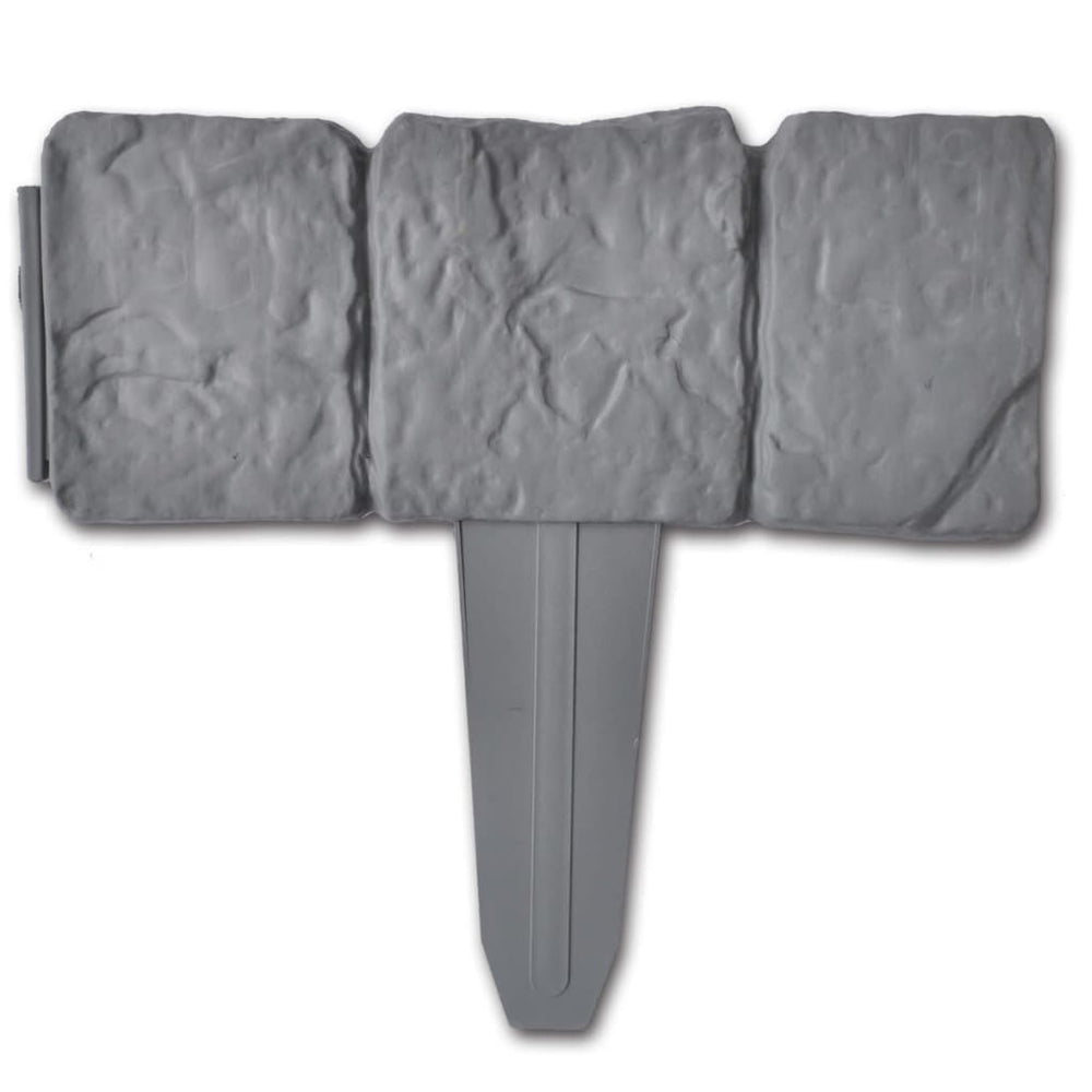 Plastic Tuinafscheiding Steen-look 10 meter (41 stuks) - Griffin Retail