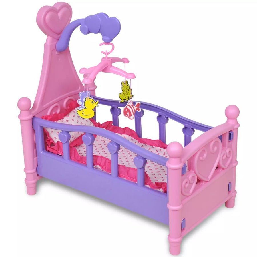 Poppenbed voor kinderen kinderkamer roze + paars - Griffin Retail