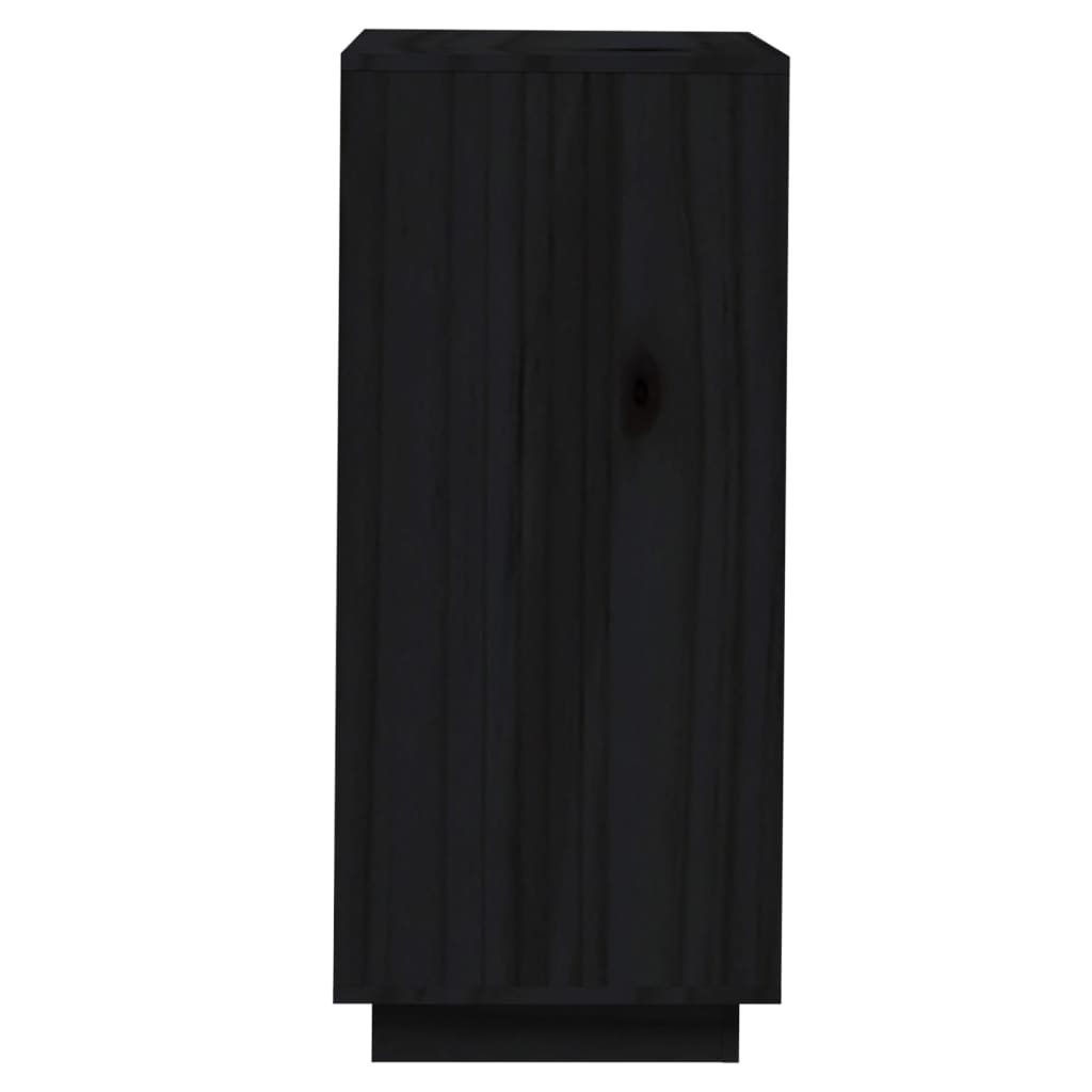 Schoenenkast 35x35x80 cm massief grenenhout zwart - Griffin Retail