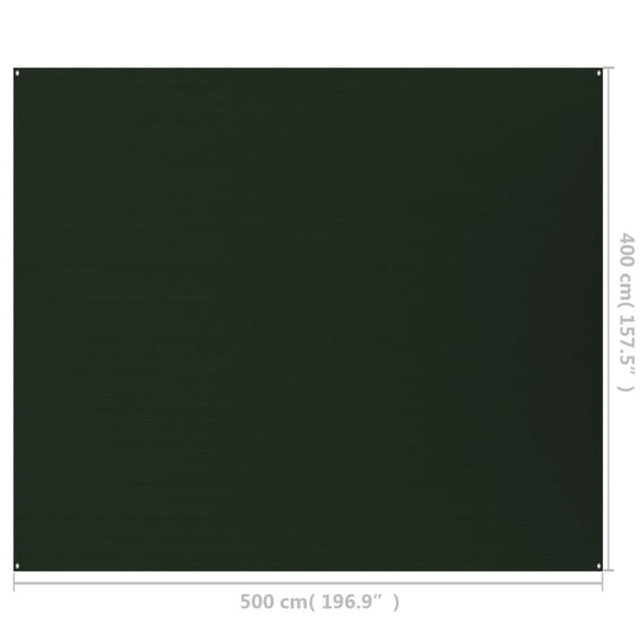 Tenttapijt 400x500 cm HDPE donkergroen - Griffin Retail