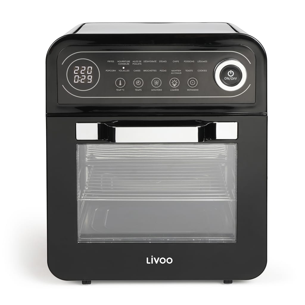 Livoo Airfryer oven 1600 W 12 L zwart