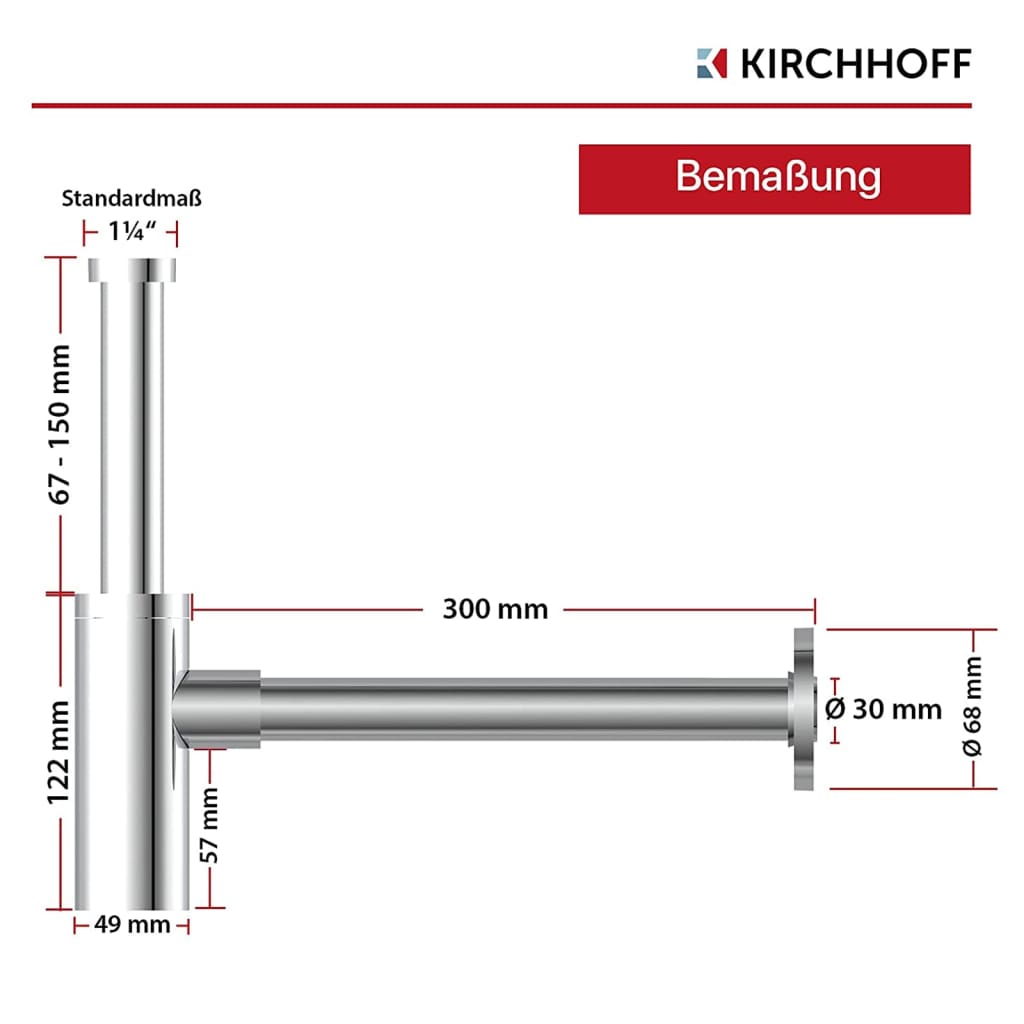 SCHÜTTE Bekersifon wastafel designer chroomkleurig