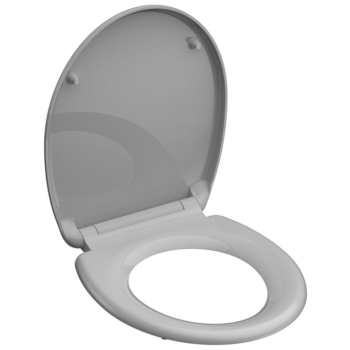 SCHÜTTE Toiletbril met softclose snelsluiting GRIJS duroplast