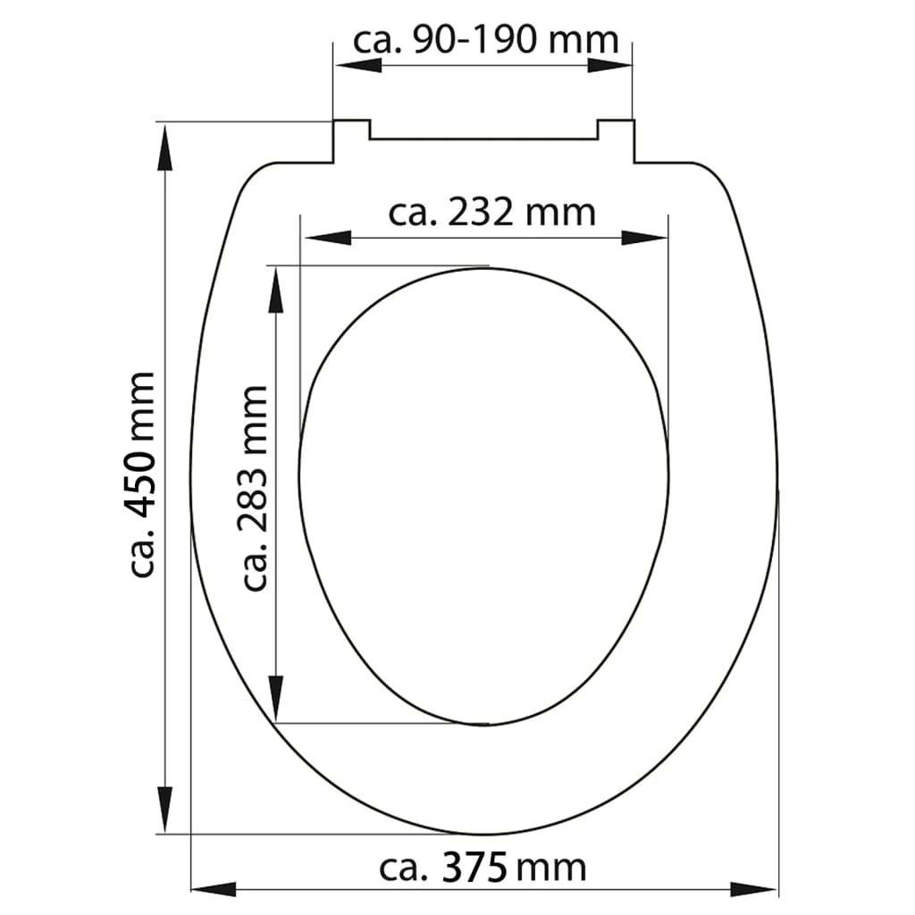 SCHÜTTE Toiletbril met softclose snelsluiting GRIJS duroplast