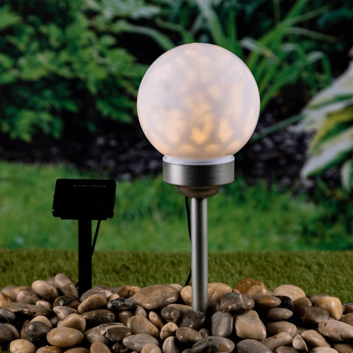 HI Tuinlicht LED bal roterend 15 cm