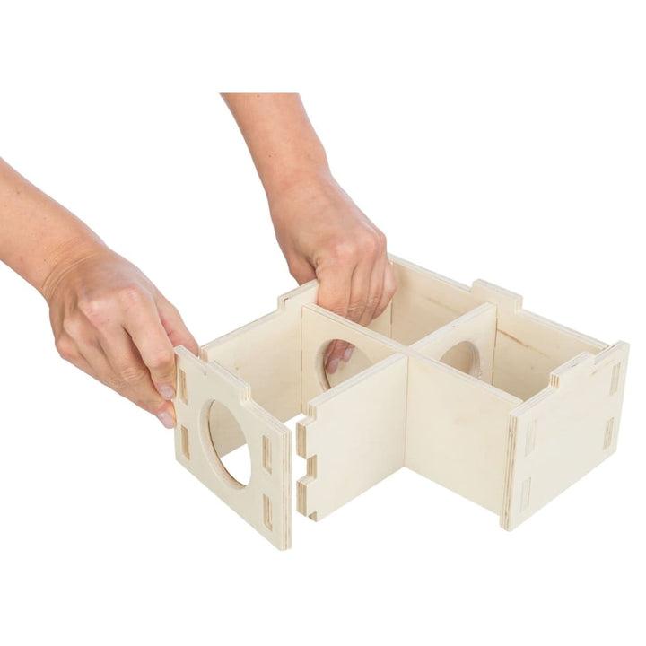 TRIXIE Knaagdierenhuis 3 kamers 25x10x25 cm hout