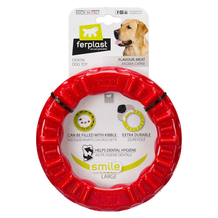 Ferplast Kauwspeeltje voor honden Smile large 20x18x4 cm rood