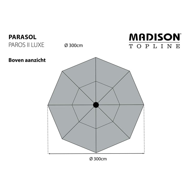 Madison Parasol Paros II Luxe 300 cm saliegroen