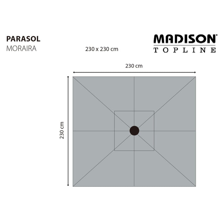Madison Parasol Moraira 230x230 cm groen
