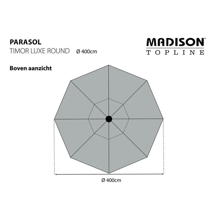 Madison Parasol Timor Luxe 400 cm taupe PAC8P015