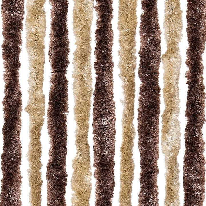 Vliegengordijn 100x220 cm chenille beige en lichtbruin