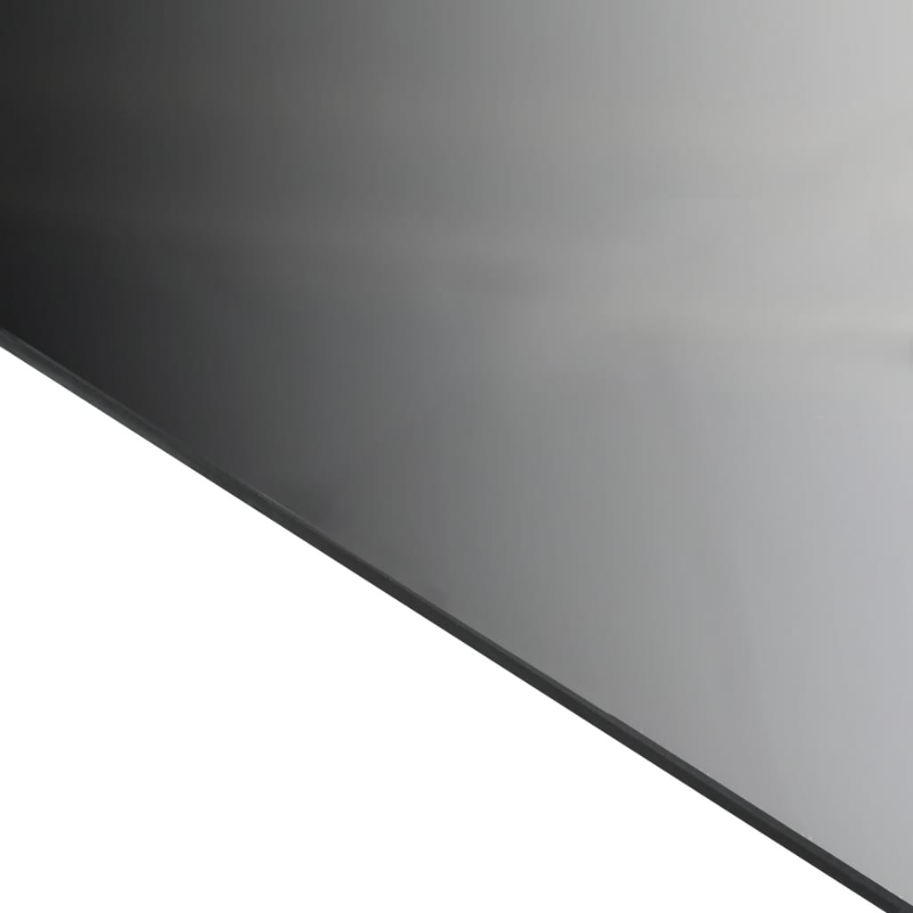 Tuintafel 80x80x74 cm aluminium en glas zwart