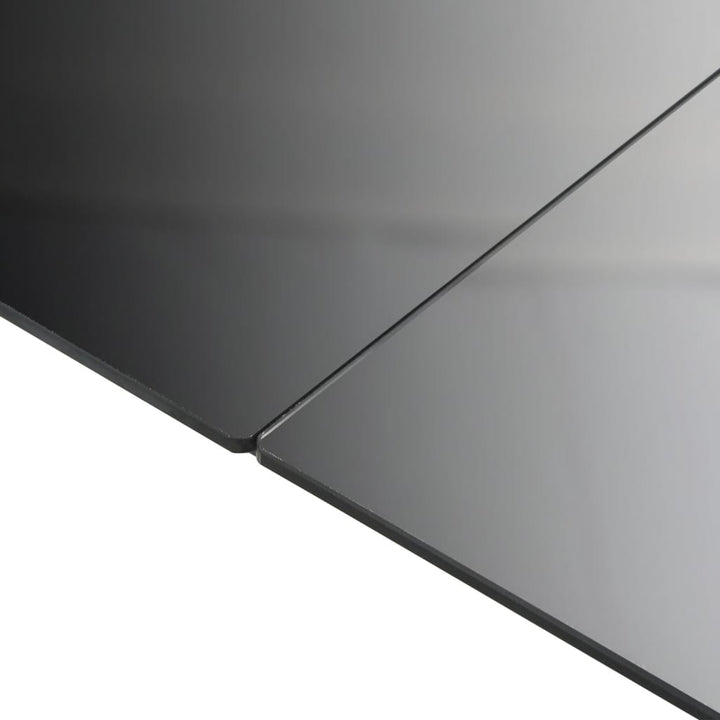 Tuintafel 190x90x74 cm aluminium en glas zwart