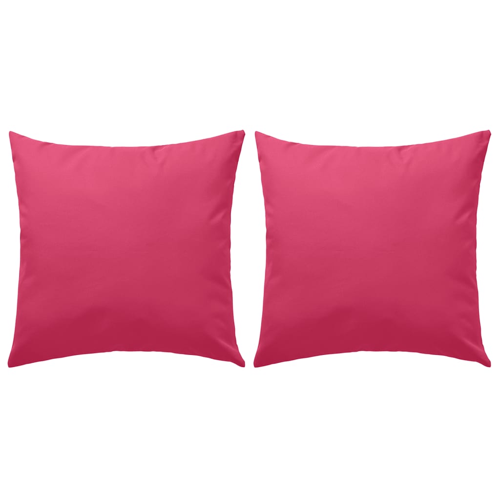 Buitenkussens 45x45 cm roze 2 st