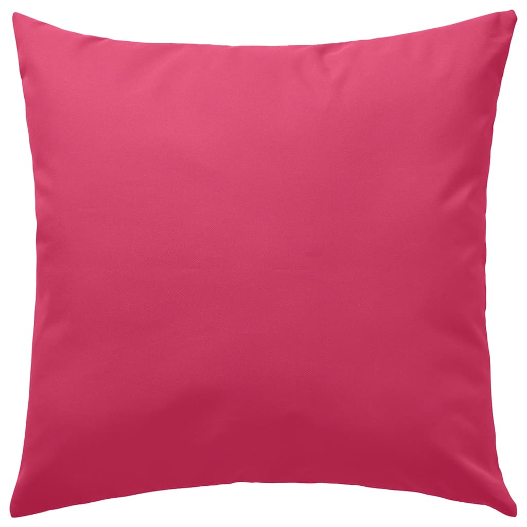 Buitenkussens 45x45 cm roze 2 st