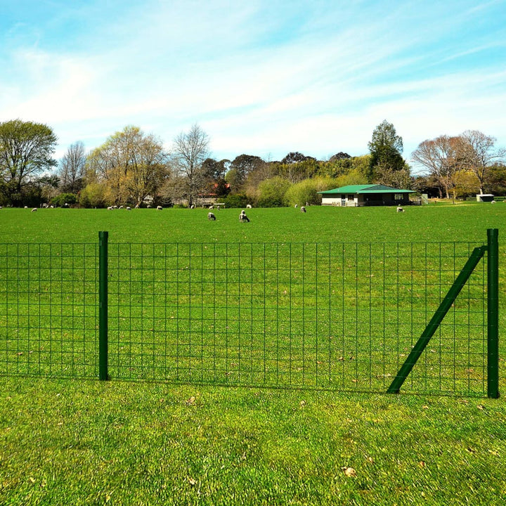 Euro hek 25x0,8 m staal groen