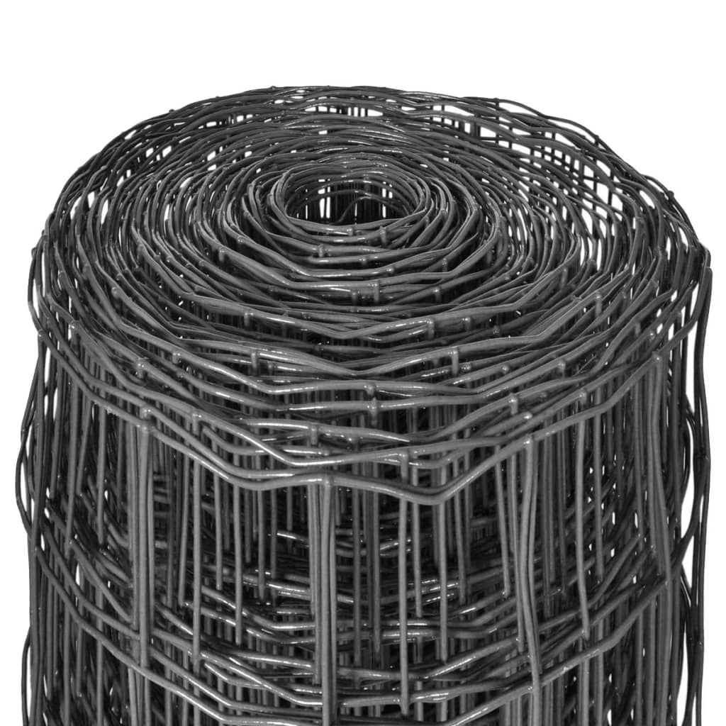 Eurohek 25x0,8 m staal grijs