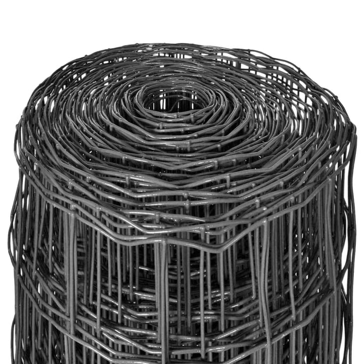 Eurohek 25x0,8 m staal grijs