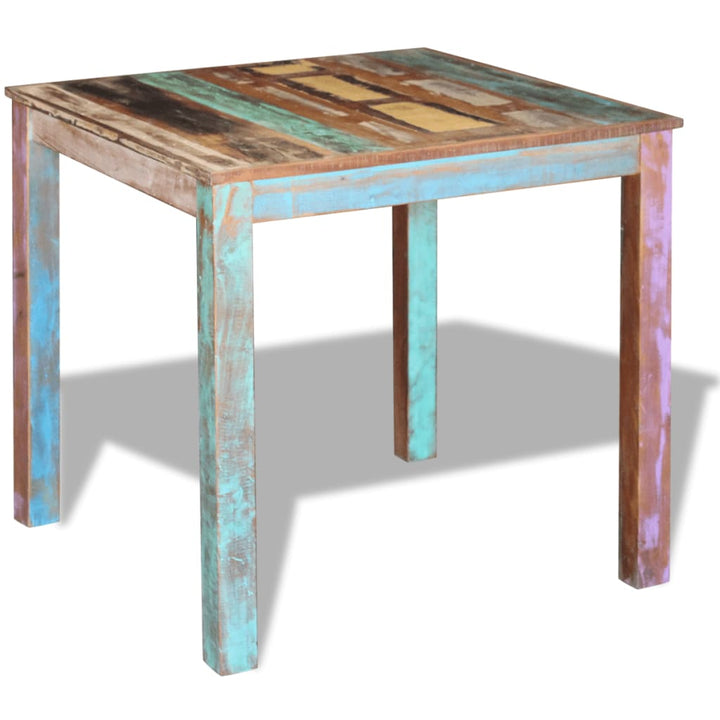 Eettafel 80x82x76 cm massief gerecycled hout