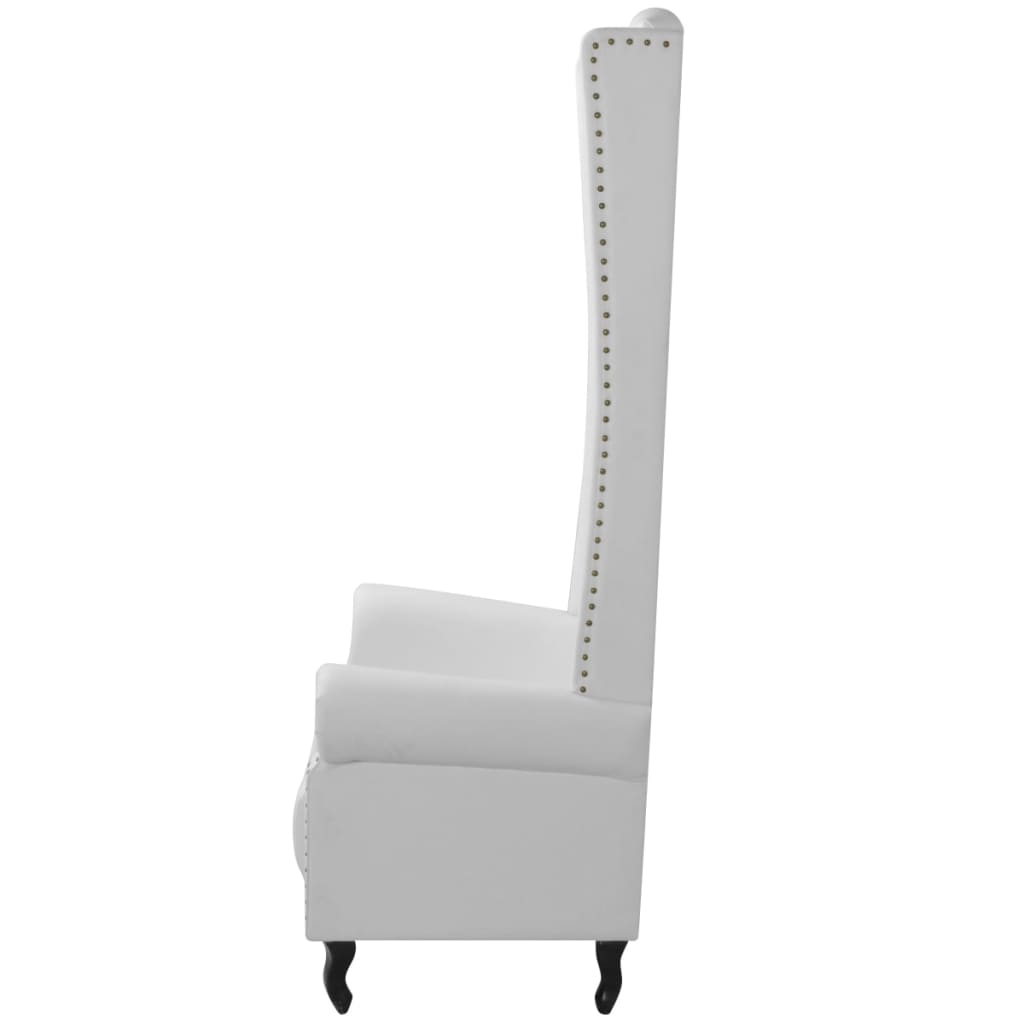 Hoge fauteuil wit 77x65x181 cm