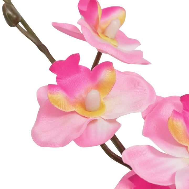 Kunstplant orchidee met pot 30 cm roze