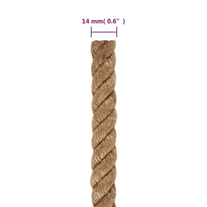 Touw 100% jute 14 mm 100 m