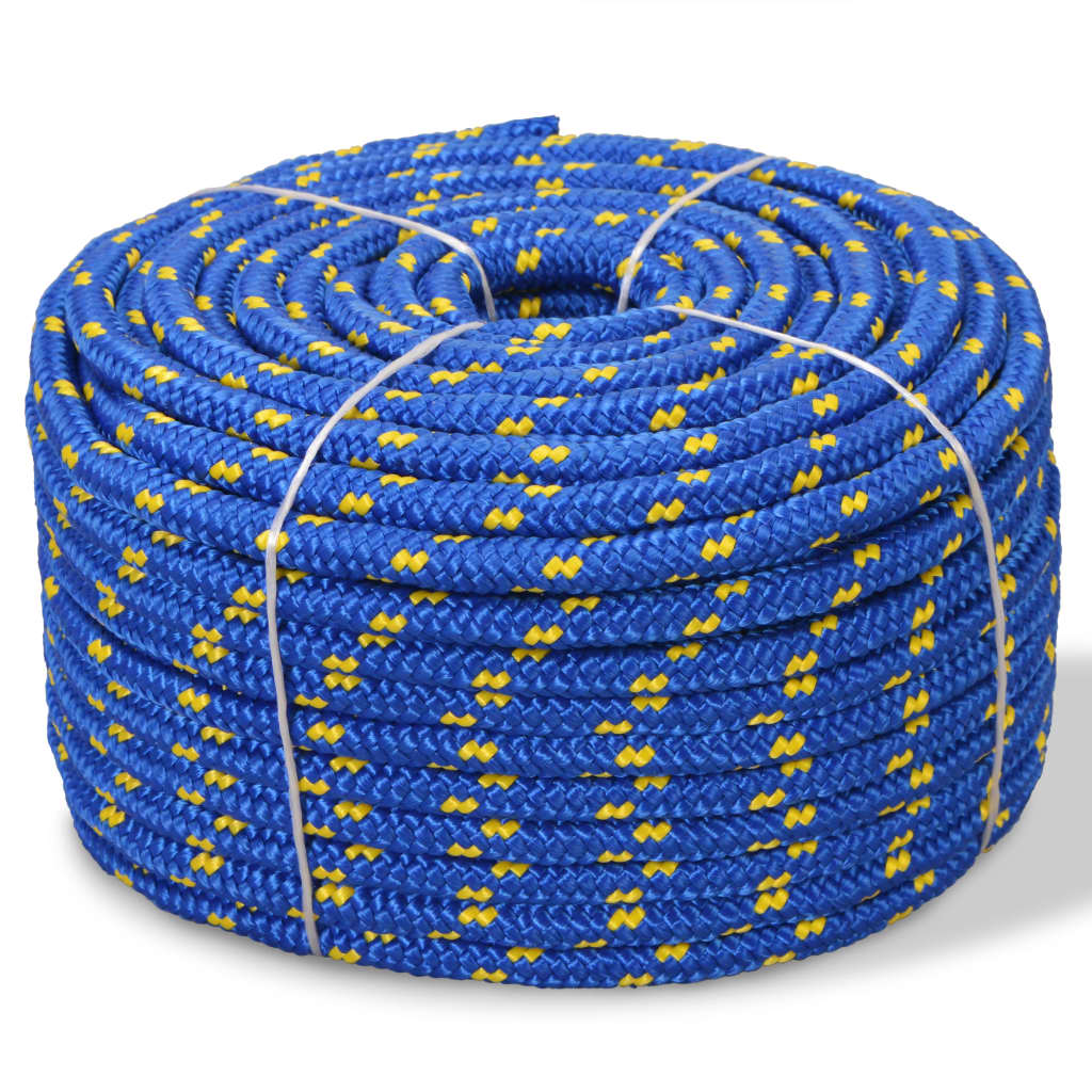 Boot touw 8 mm 100 m polypropyleen blauw