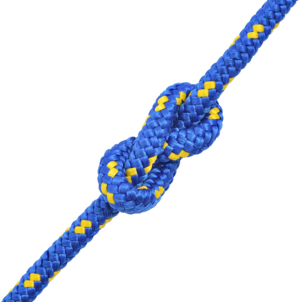 Boot touw 8 mm 100 m polypropyleen blauw