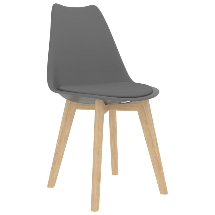 Eetkamerstoelen 4 st kunststof grijs