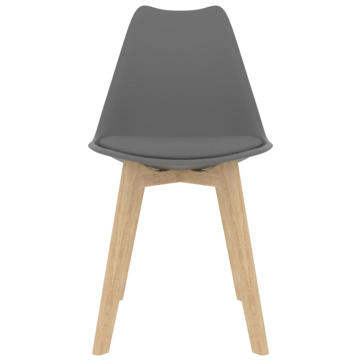 Eetkamerstoelen 4 st kunststof grijs