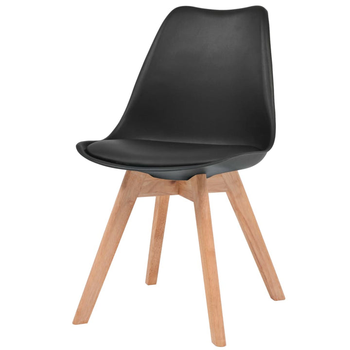 Eetkamerstoelen 2 st kunststof zwart