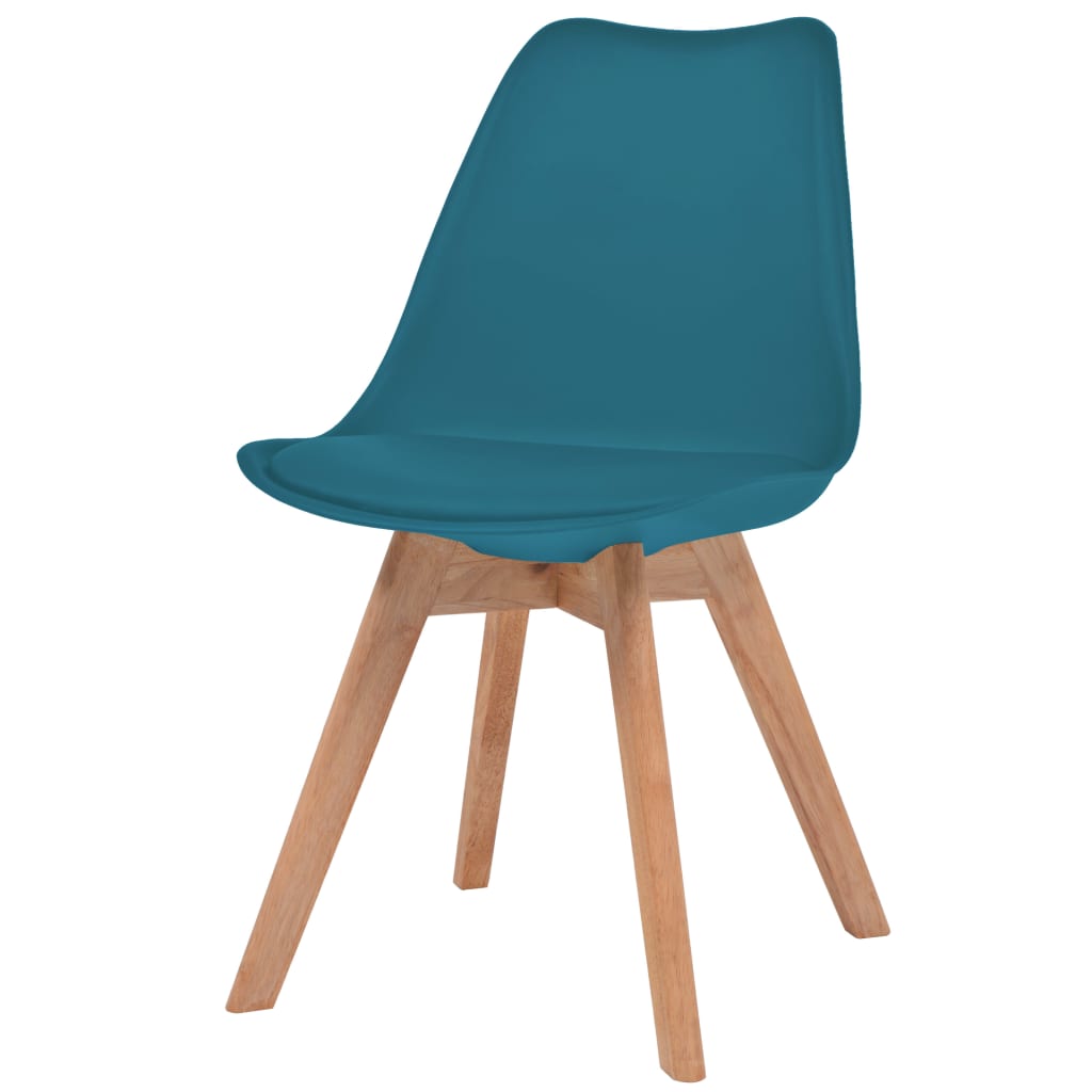 Eetkamerstoelen 4 st kunststof turquoise