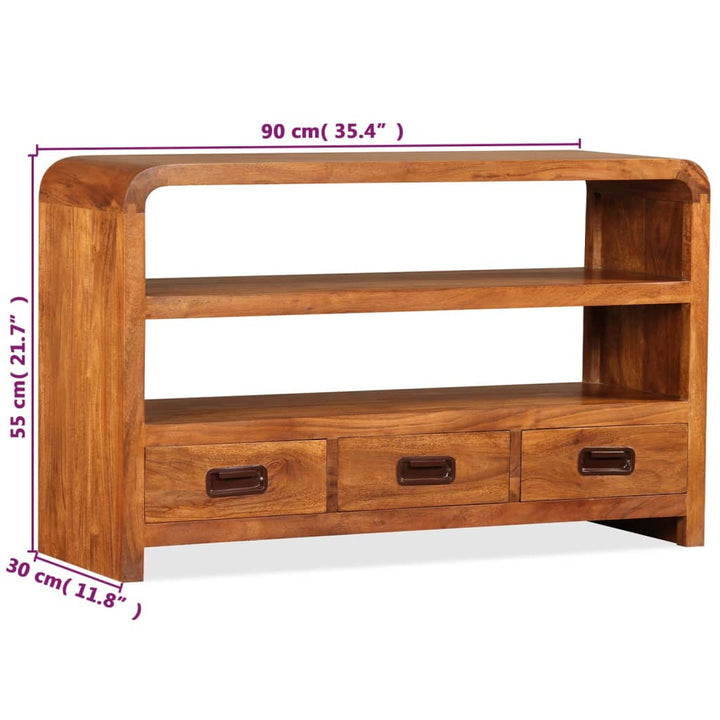 Tv-meubel 90x30x55 cm massief acaciahout