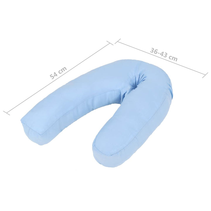 Zwangerschapskussen J-vormig 54x(36-43) cm blauw