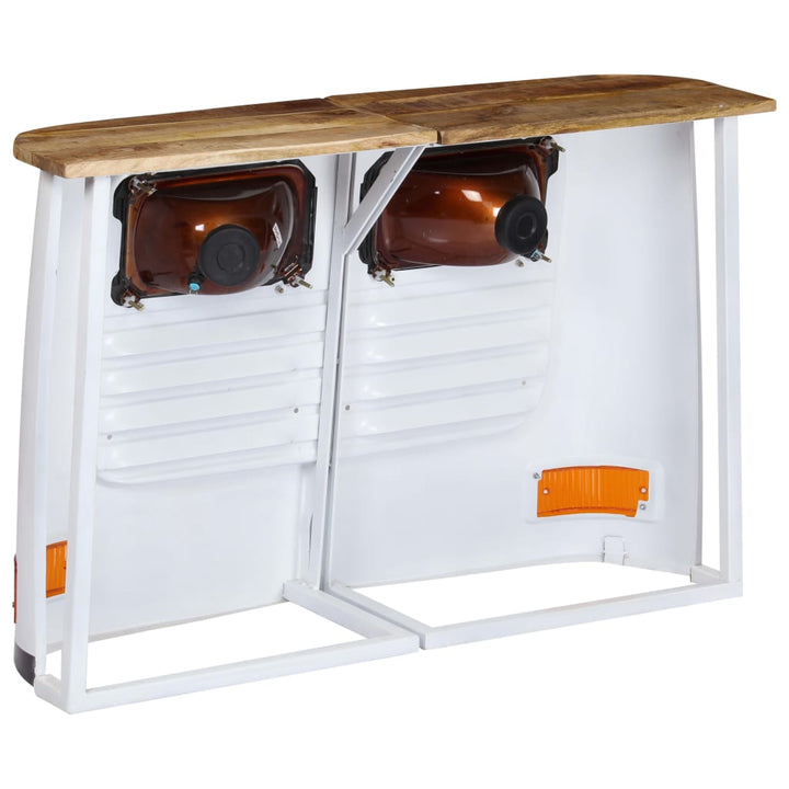 Dressoir vrachtwagen massief mangohout wit