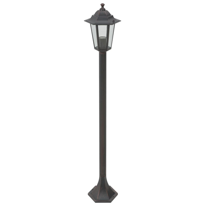 Paalverlichting voor tuin E27 110 cm aluminium brons 6 st