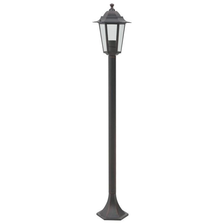 Paalverlichting voor tuin E27 110 cm aluminium brons 6 st