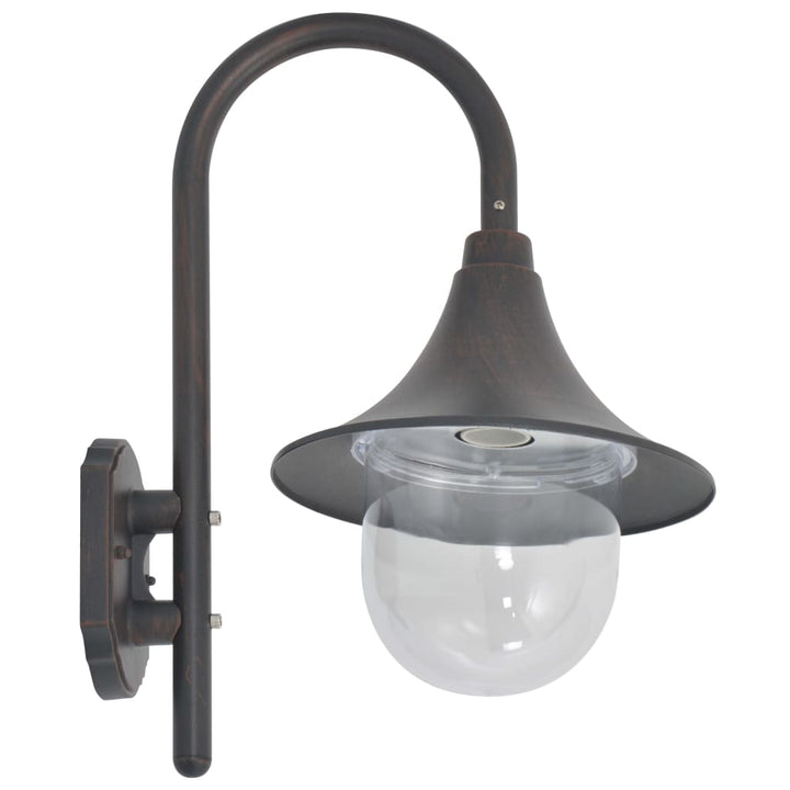 Tuin wandlamp E27 42 cm aluminium brons