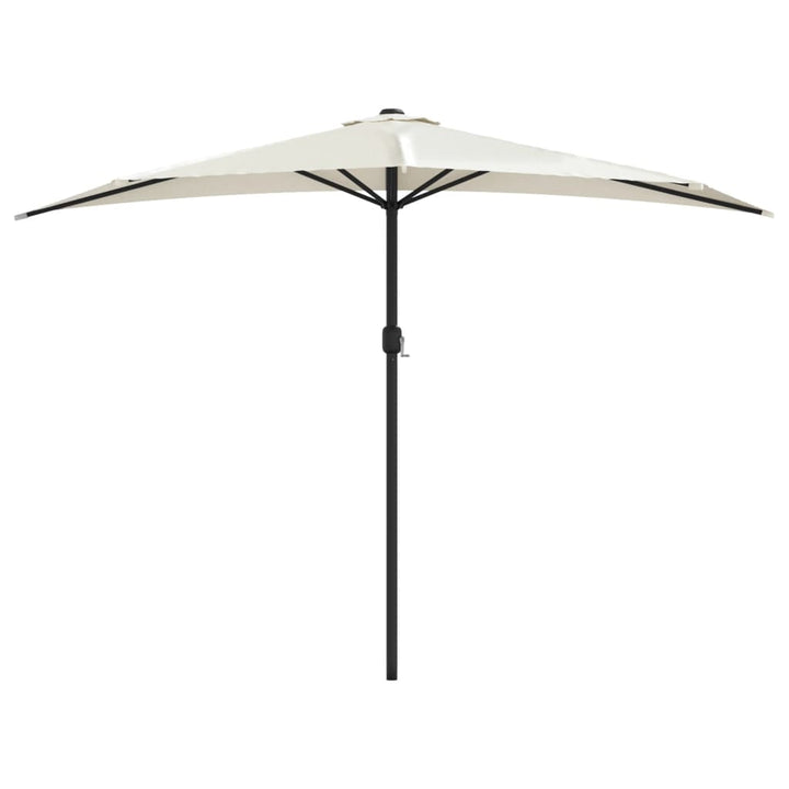 Balkonparasol half met aluminium paal 300x155 cm zandkleurig