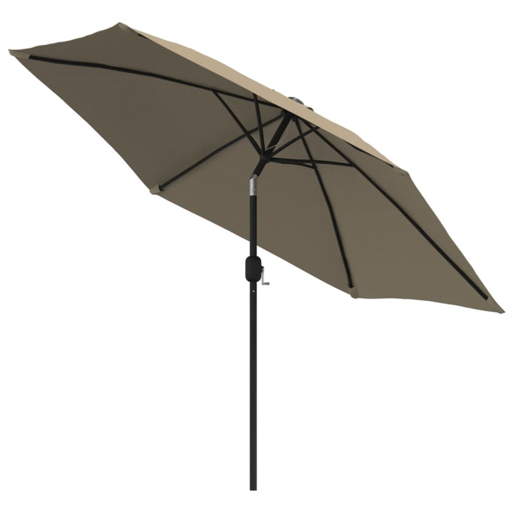 Parasol met metalen paal 300 cm taupe