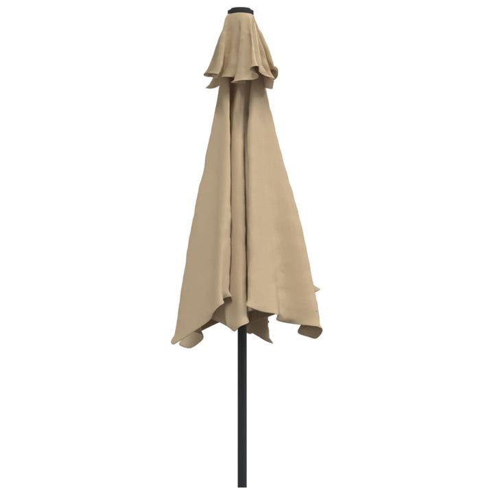 Parasol met metalen paal 300 cm taupe