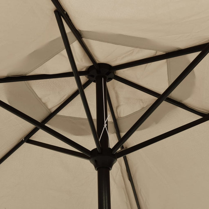 Parasol met metalen paal 300 cm taupe