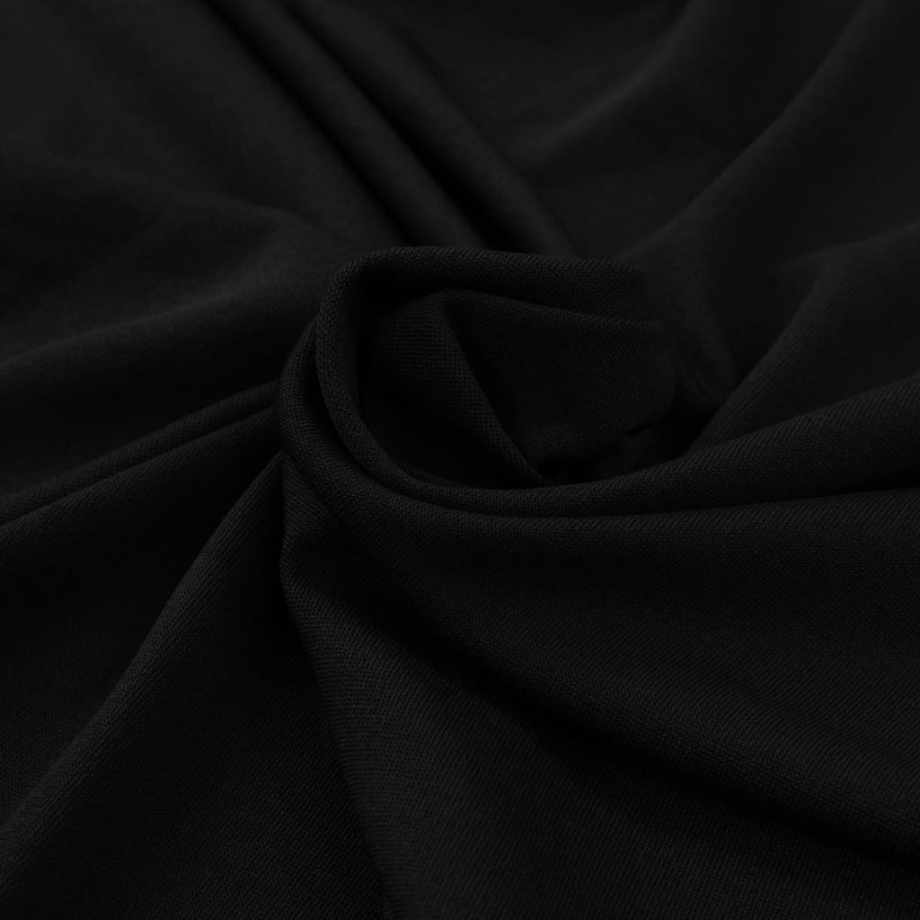 Tafelkleden 2 st met rok stretch 120x60,5x74 cm zwart