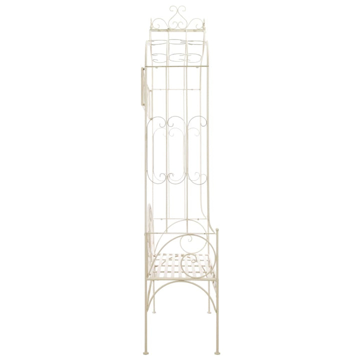 Tuinbank 122 cm ijzer antiekwit