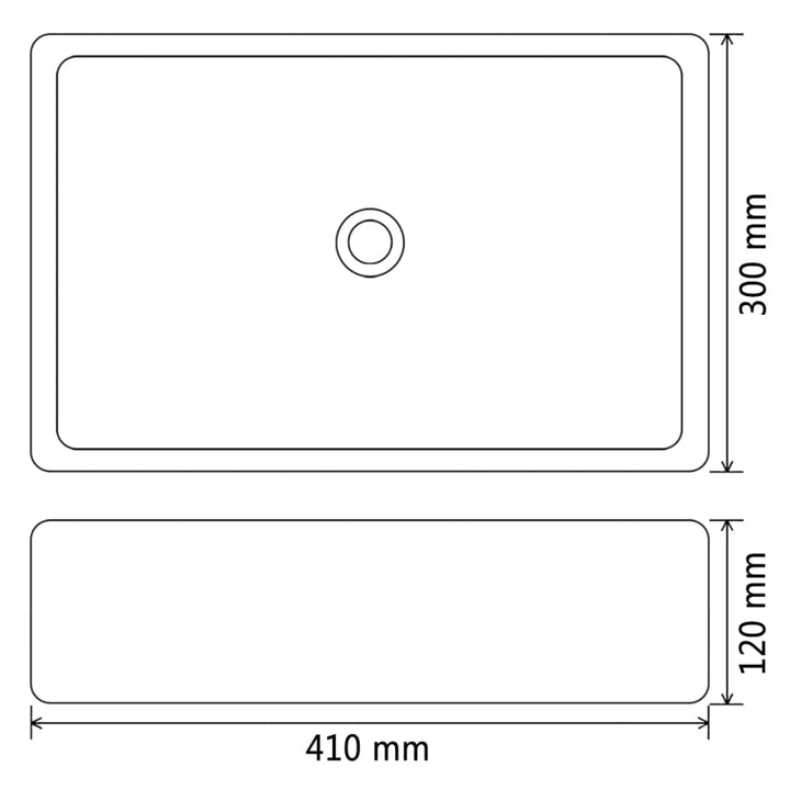 Wastafel 41x30x12 cm keramiek goudkleurig